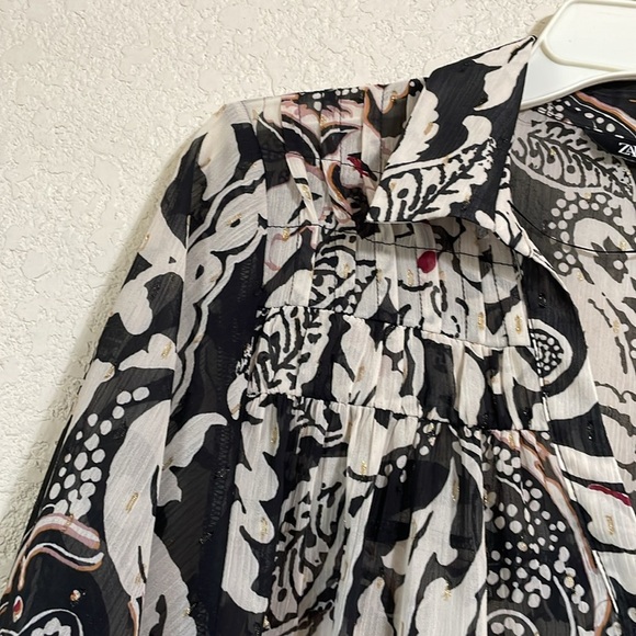 ZARA Long Sleeve Blouse - Picture 6 of 9